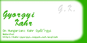 gyorgyi kahr business card